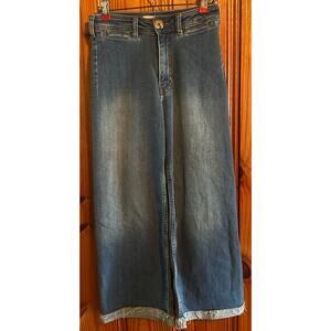 MAEVE by Anthropologie The Colette Crop High-Rise Wide-Leg Jeans Size 26